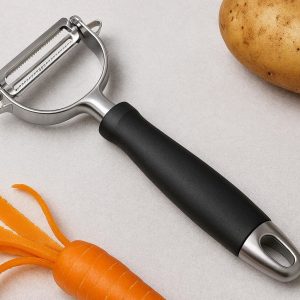 1 Professional Stainless Steel Vegetable Peeler Ergonomic Anti Slip Handle Multi Purpose Kitchen Swivel Shredder Tool For Potato Carrot
