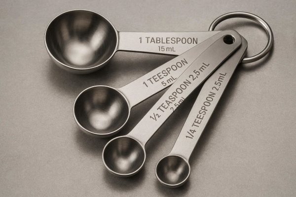 Commercial Grade Stainless Steel Measuring Spoons Heavy Duty Metal Ring Nested Storage Spoons For Chefs Cooking Bakers