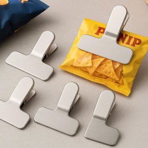 25 Professional Magnetic Stainless Steel Bag Clips Heavy Duty Food Sealing Clamps For Chip Bags Snack Pouches Kitchen Organization