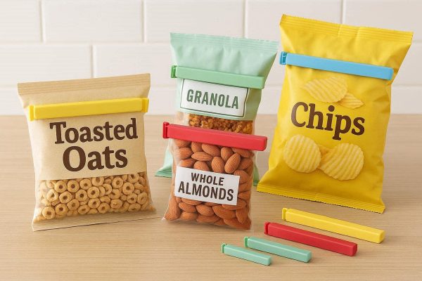 Premium Airtight Food Sealing Clips Set Multiple Sizes Plastic Bag Grippers For Kitchen Pantry Storage Cereal Snacks