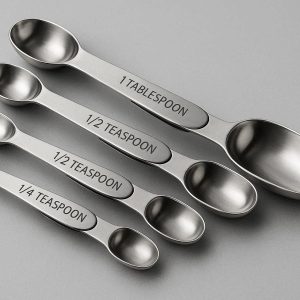 9 Professional Magnetic Stainless Steel Measuring Spoons Stackable Double Sided Spoon Set For Liquid Dry Ingredients Kitchen Cooking